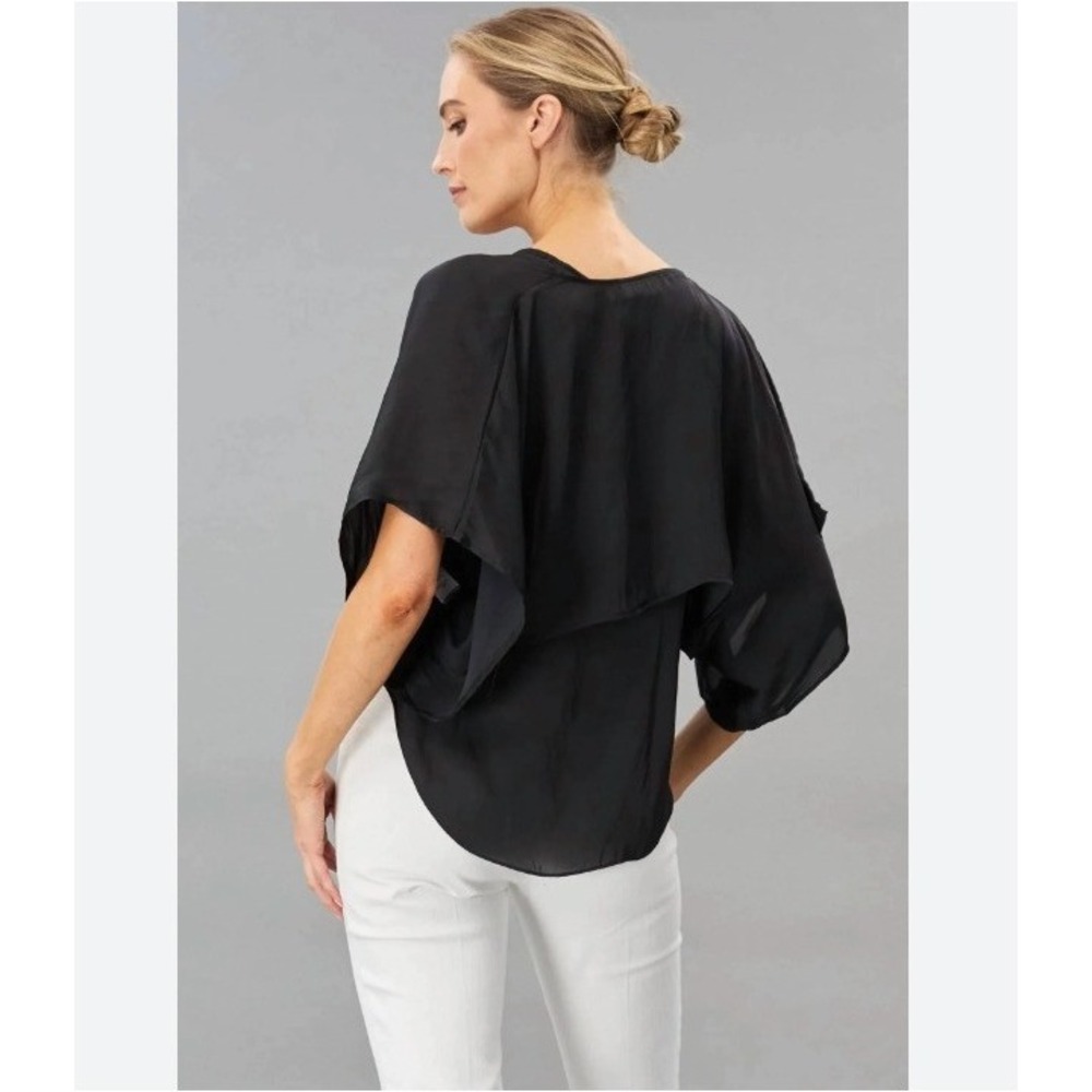 Tart Collections Black‎ Sheer Cocoon Top One Size NWT Dolman Sleeve